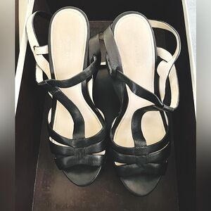 8 1/2 Black Coach Wedge heels-Used only wore once.